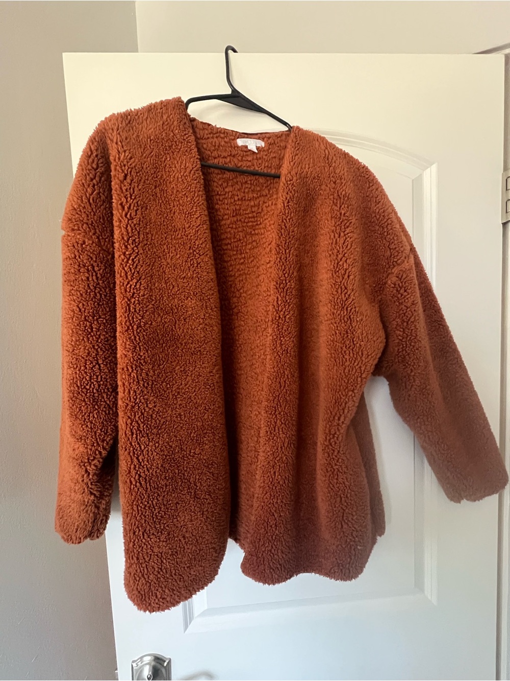 Abound Plush Sherpa Cardigan in Warm Brown